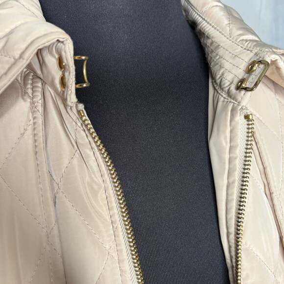 Michael Michael Kors Women’s Quilted Jacket Coat Beige Size M Medium - Picture 11 of 11
